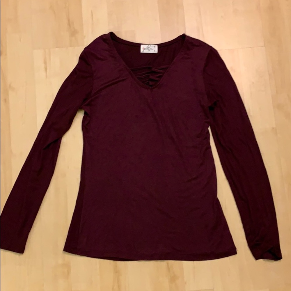 never worn long sleeve burgundy shirt